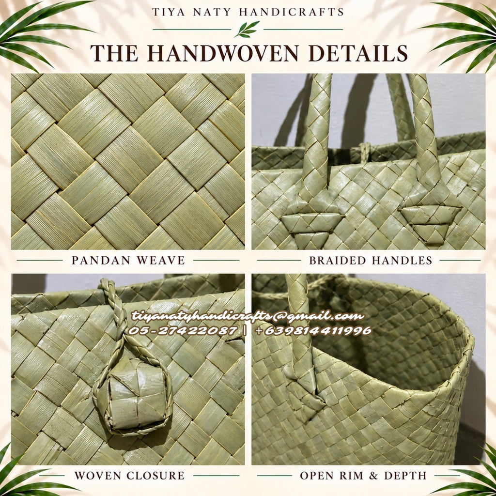 Handwoven Bayong Tote with buckle (10pcs minimum order)