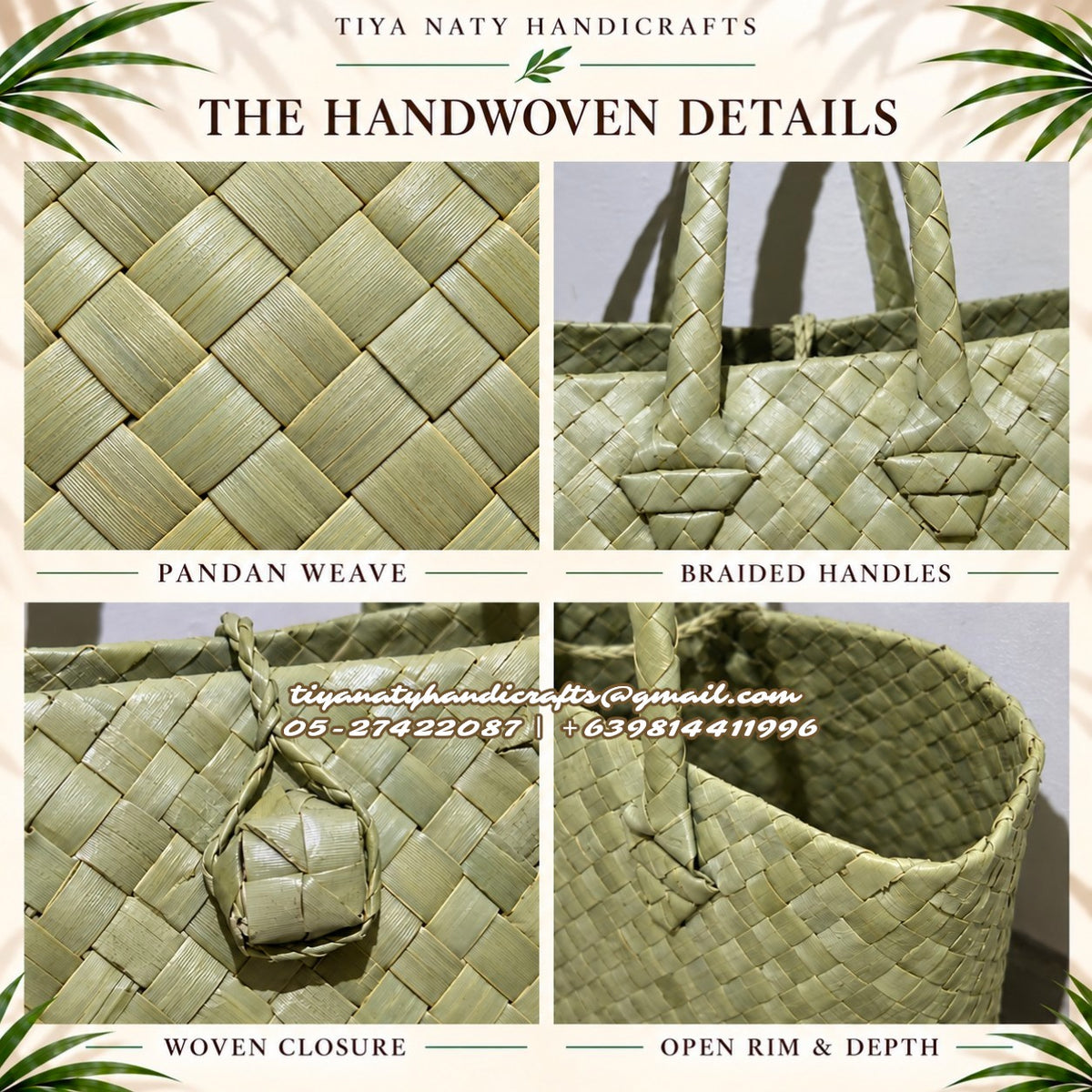 Handwoven Bayong Tote with buckle (10pcs minimum order)