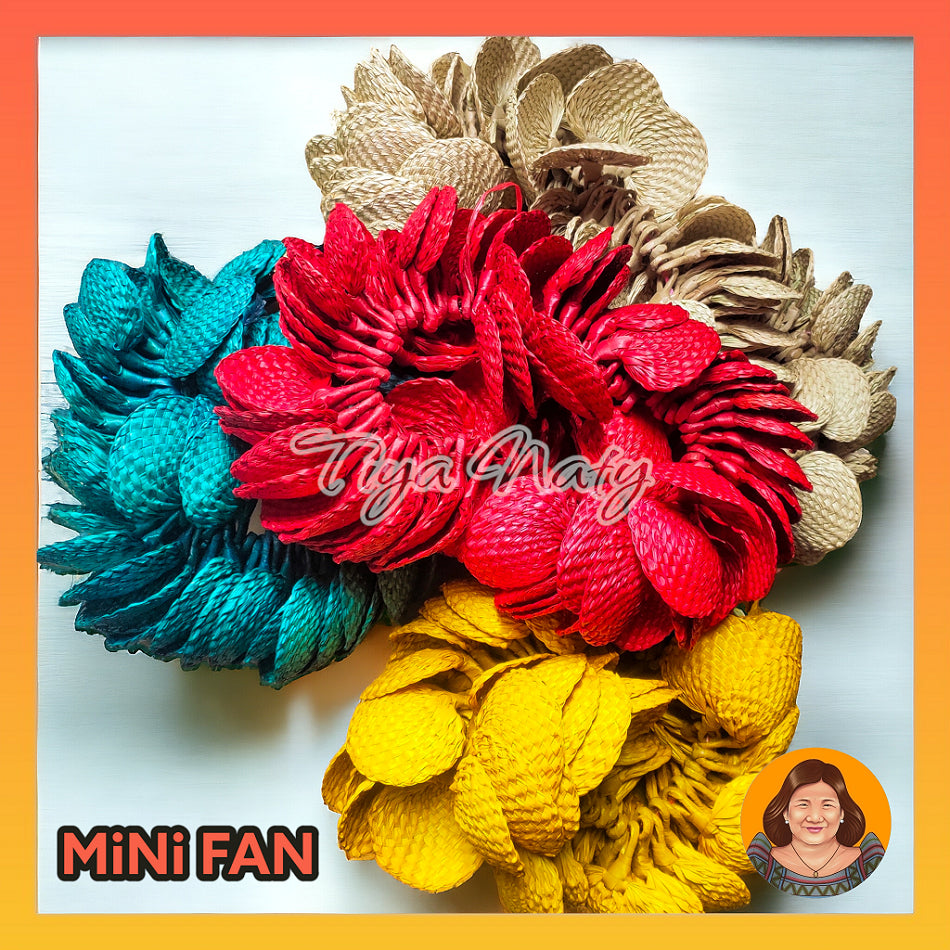 TIYA NATY Mini Abaniko Pamaypay Cute Small Fan DIY Souvenir Craft materials Native Bicol paypay