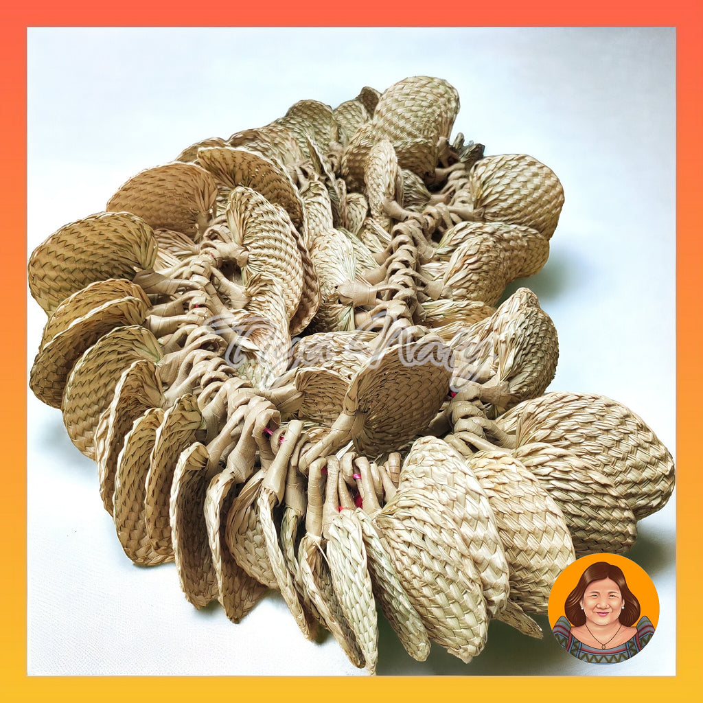 TIYA NATY Mini Abaniko Pamaypay Cute Small Fan DIY Souvenir Craft materials Native Bicol paypay